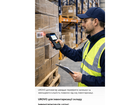 UROVO для інвентаризації: прискорення обліку та мінімум помилок