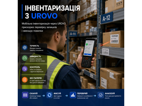UROVO для інвентаризації: прискорення обліку та мінімум помилок