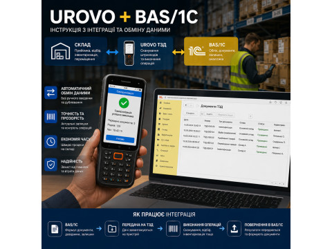UROVO + BAS/1С: інструкція з інтеграції та обміну даними
